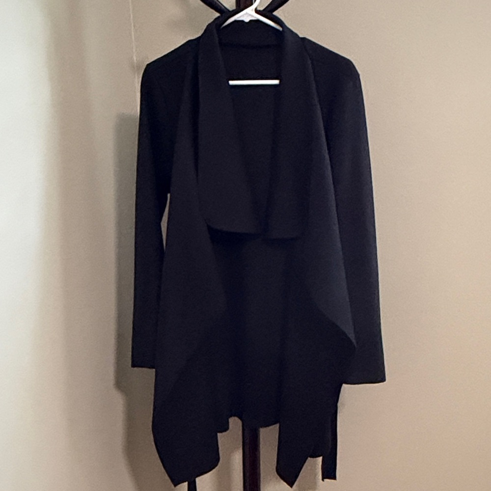 Black Draped Cardigan